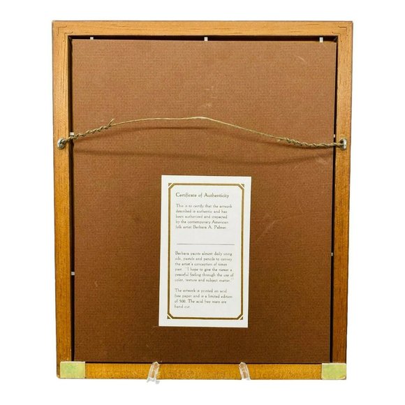 1992 Barbara Palmer Folk Art‎ Print Pencil Signed Framed Numbered 182/500 COA - Picture 2 of 10